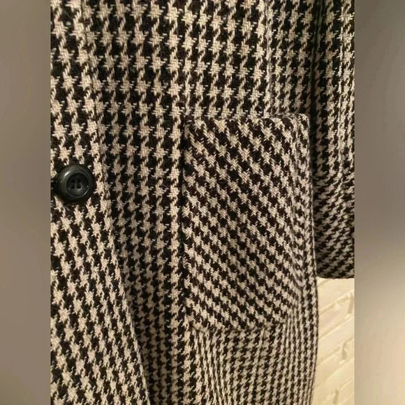 Larry Levine Herringbone Women's Coat Size 6 Black and White Vintage - Picture 10 of 11